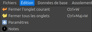 menu Edition